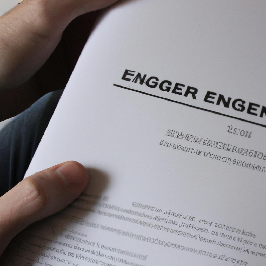 Person reading engineering regulations document