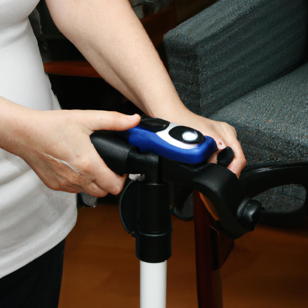 Person using assistive medical device